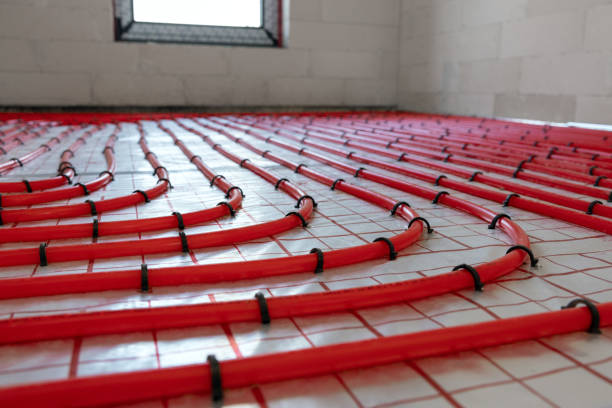 Underfloor heating pipes