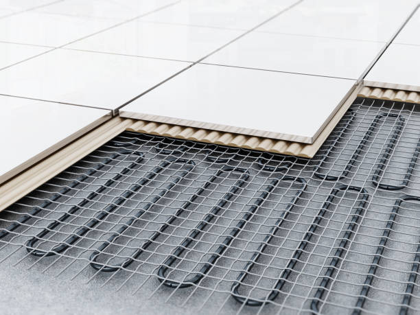 Floor heating pipes